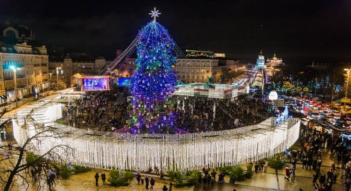 One of the Most Beautiful Christmas Trees of the World is in Kyiv