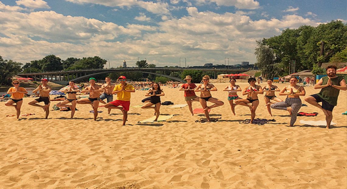 Beach Yoga in Kiev