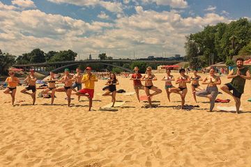 Beach Yoga in Kiev