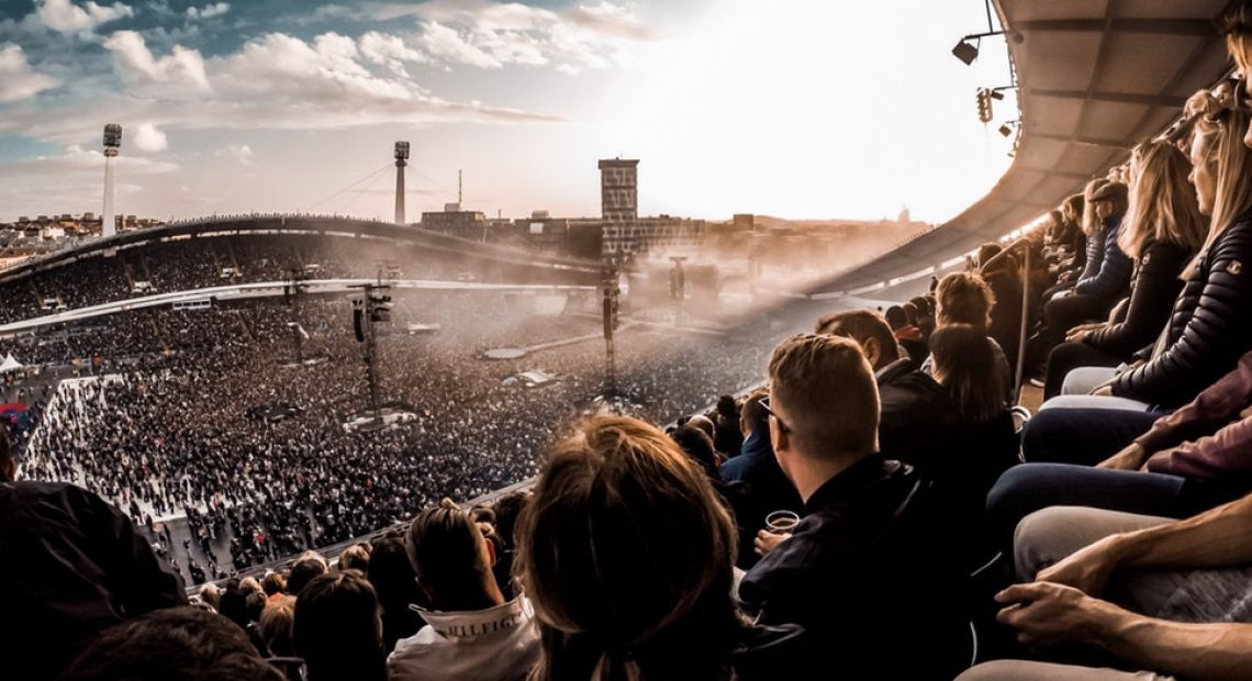 crowd on stadium