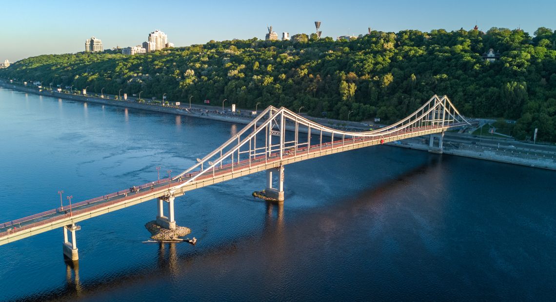 Bridge over Dnipro in Kyiv