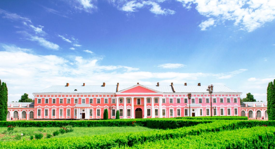 palace in tulchyn surrounded by greenery
