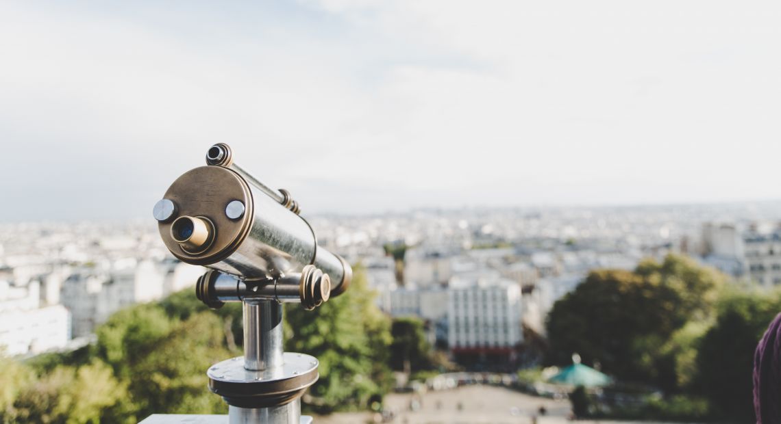 Binoculars on the panorama terrace