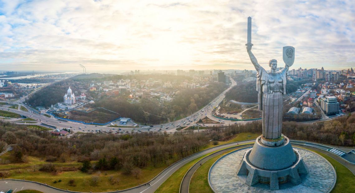 The Motherland monument in Kyiv