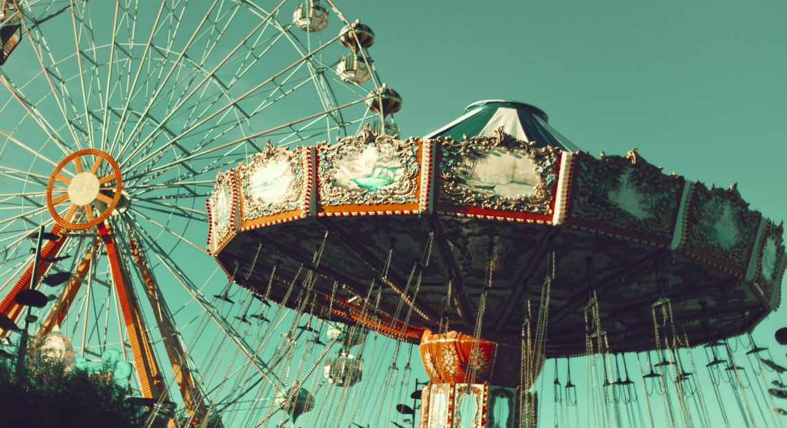 ferriswheel and merry-go-round