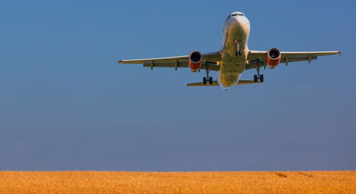Airplane in the sky