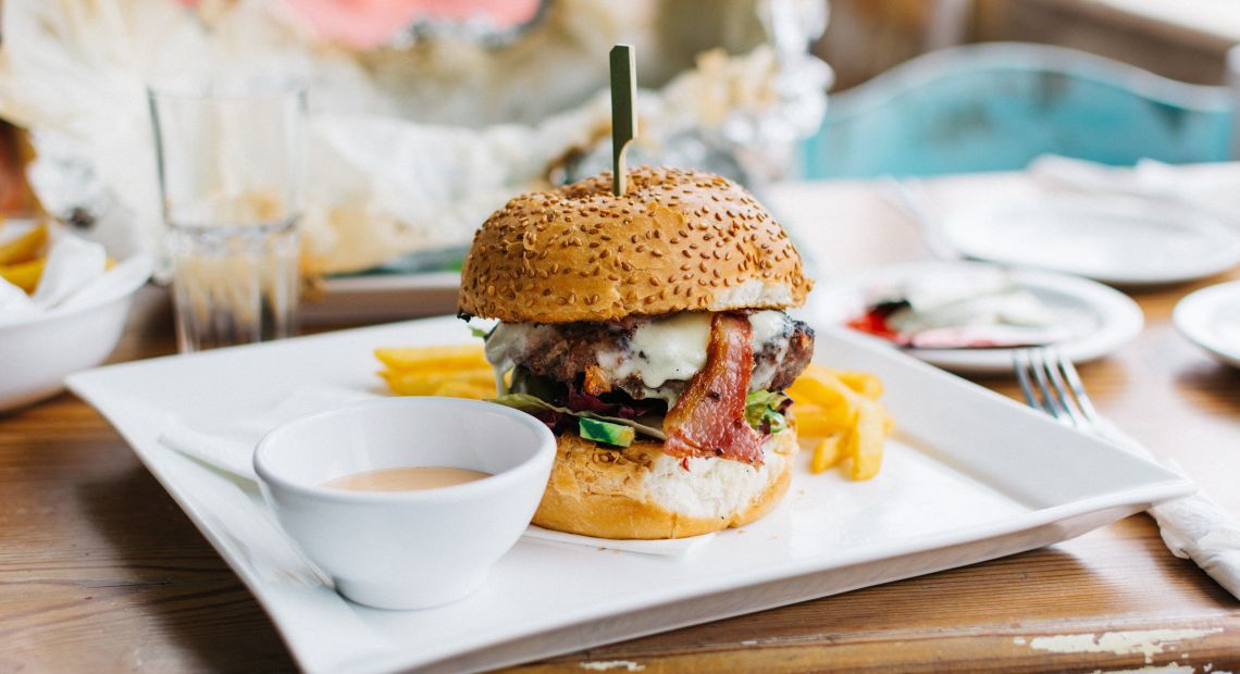 Burger and french fries