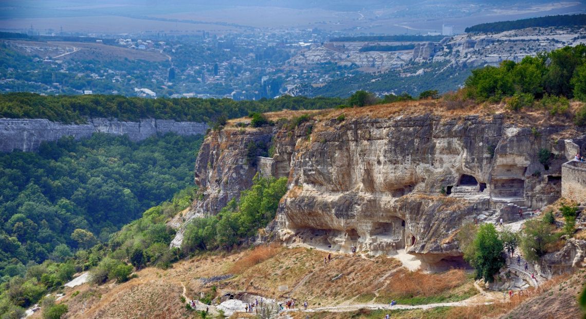 view over chufut kale cave town