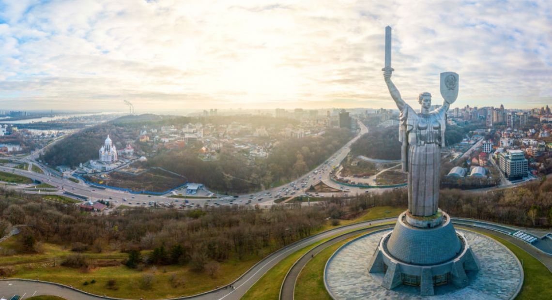 Motherland statue in Ukraine