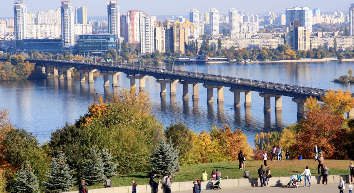 Dnipro view in Kyiv