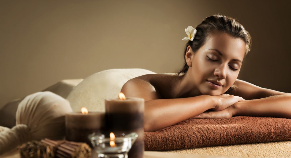 woman relaxing after massage