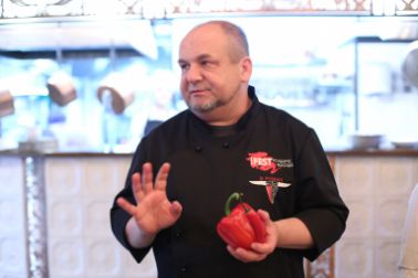 Chef at the At the Golden Rose restaurant Serhii Pozhar