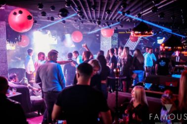 People in the club partying