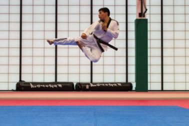 Man practising judo