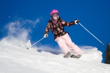 Woman skiing