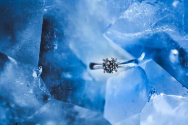 Silver ring in the ice