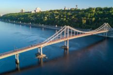 Bridge over Dnipro in Kyiv