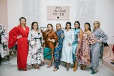 Plus-size models posing for AMA SS19 collection