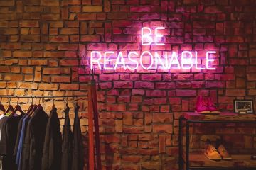 hightlighted sign in outlet store