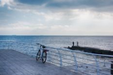 Odesa beach in autumn