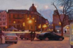 painting of evening lviv