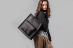 woman with stylish bag