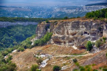 view over chufut kale cave town