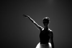 Ballerina in black and white