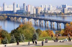 Dnipro view in Kyiv