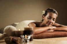 woman relaxing after massage