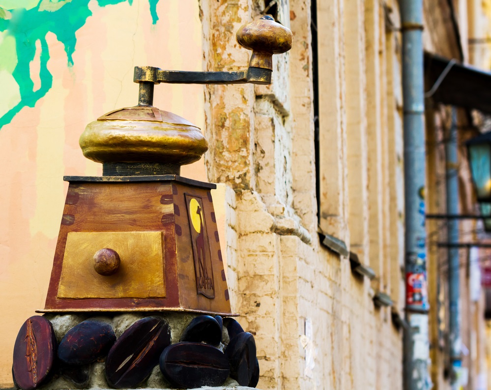 coffee-mill monument in Kyiv