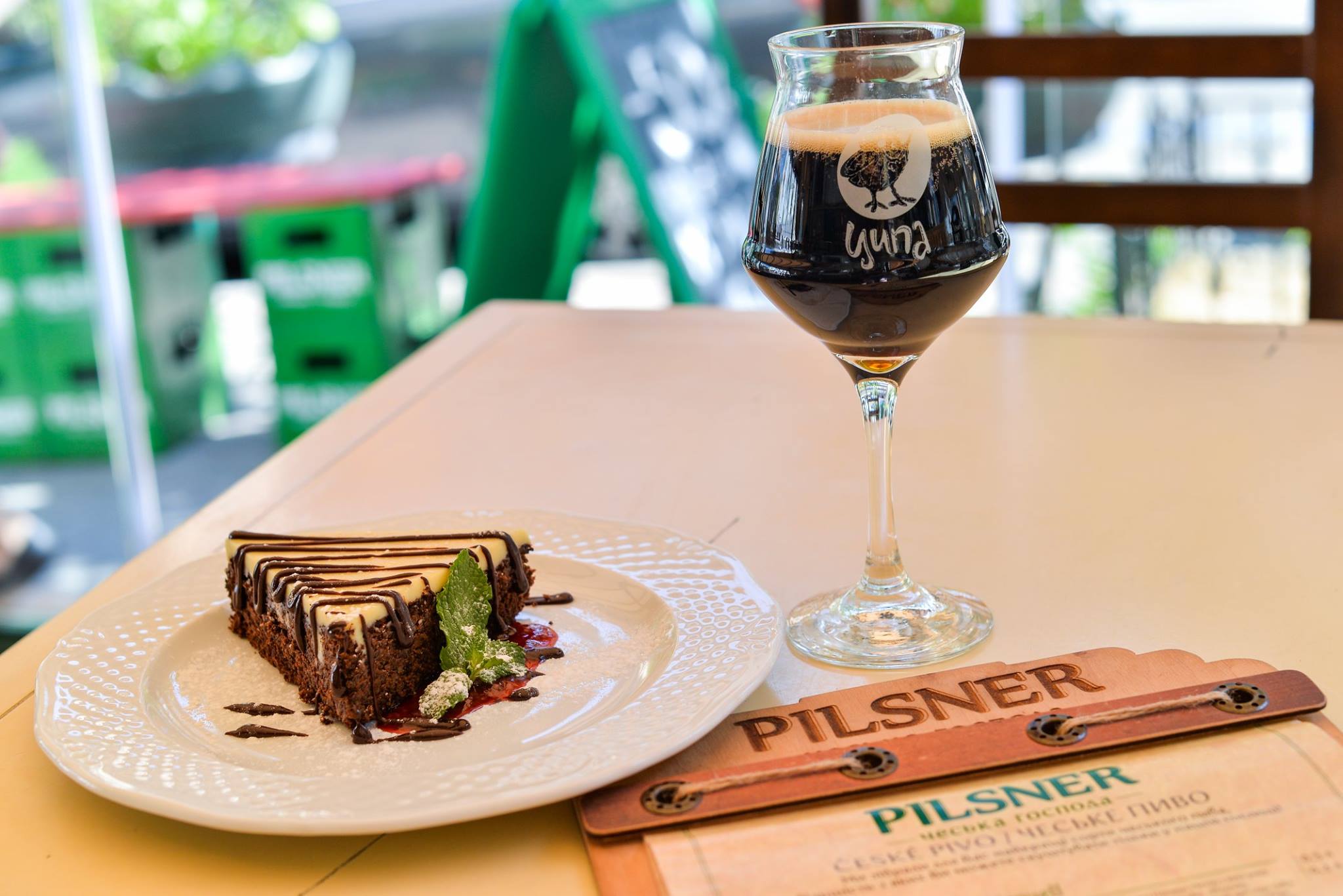 Cake and beer