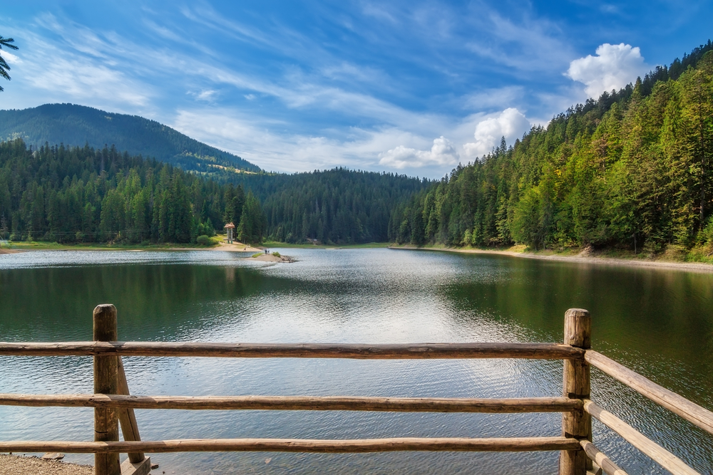 Synevyr Lake in the Carpathians