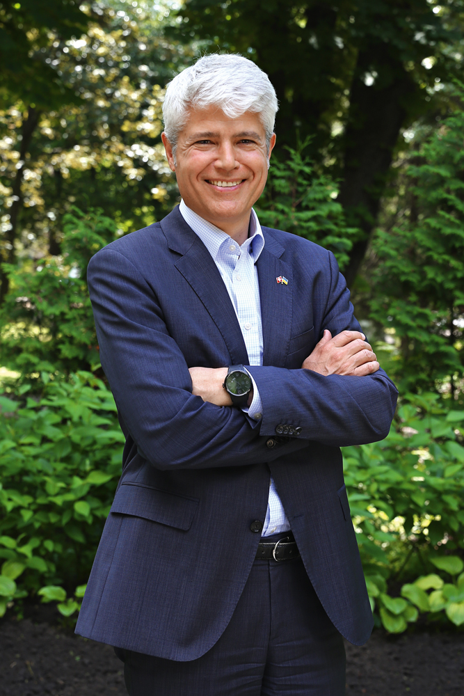 smiling Ambassador of Switzerland in Ukraine