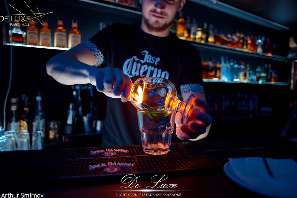 bartender making cocktail