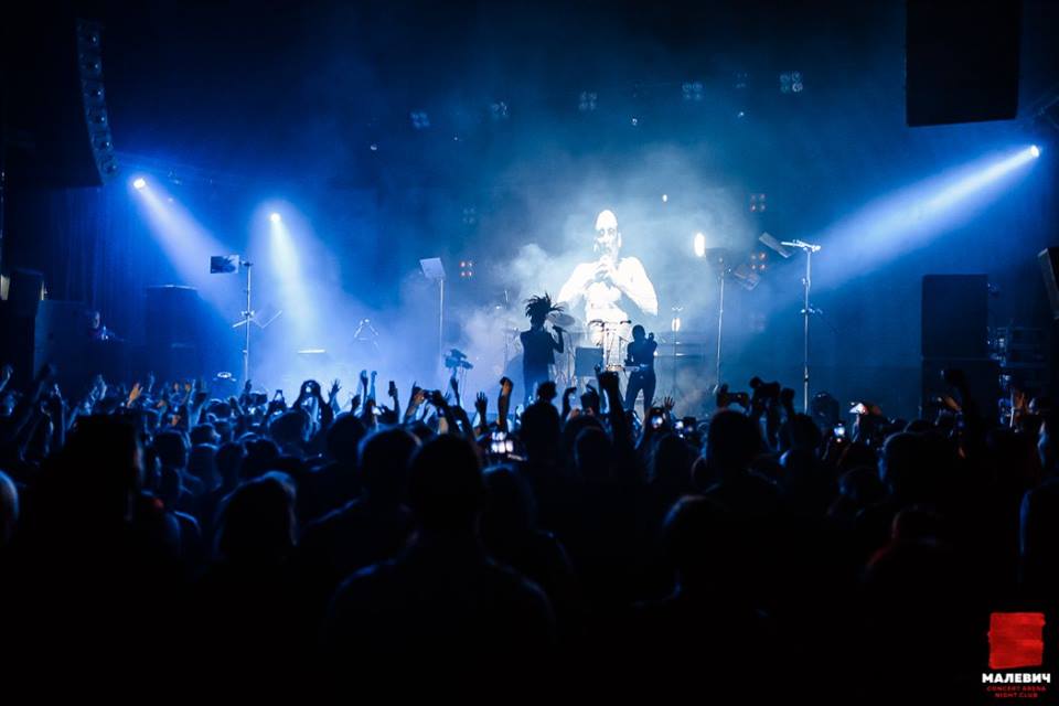 crowd on concert in club