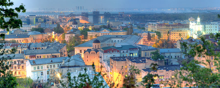 Kyiv city view from above