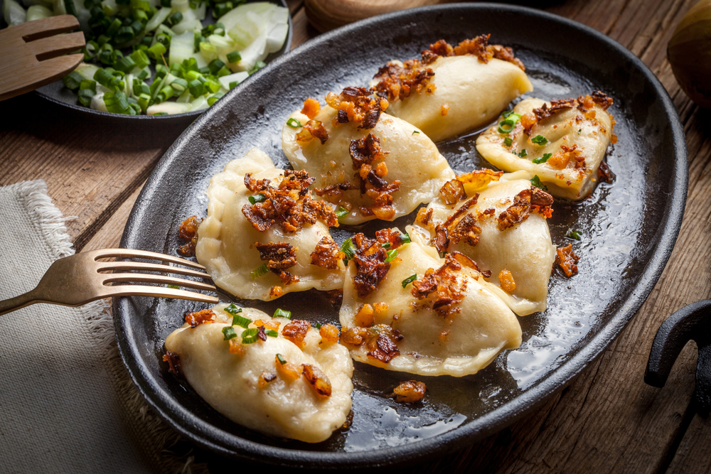 dumplings with onions