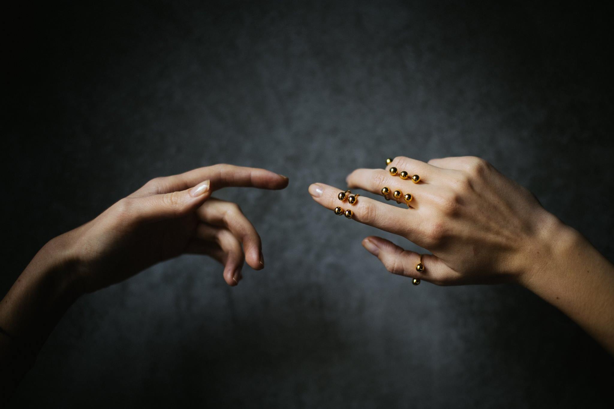 Beautiful rings on a girl