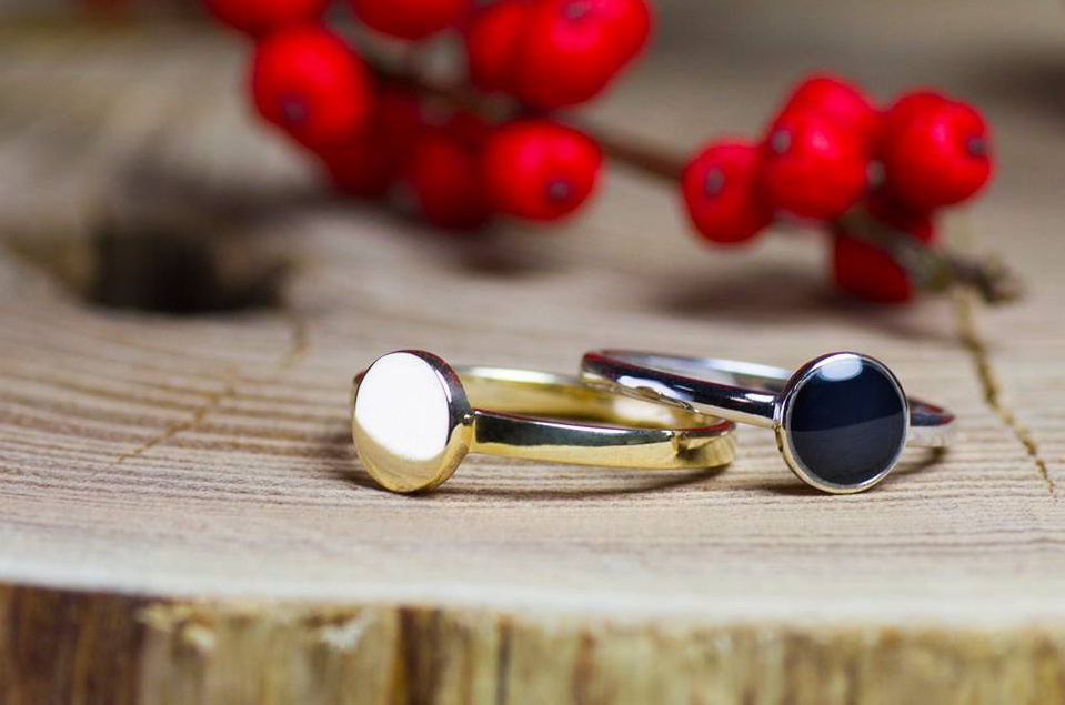 Intricate rings on the wooden surface