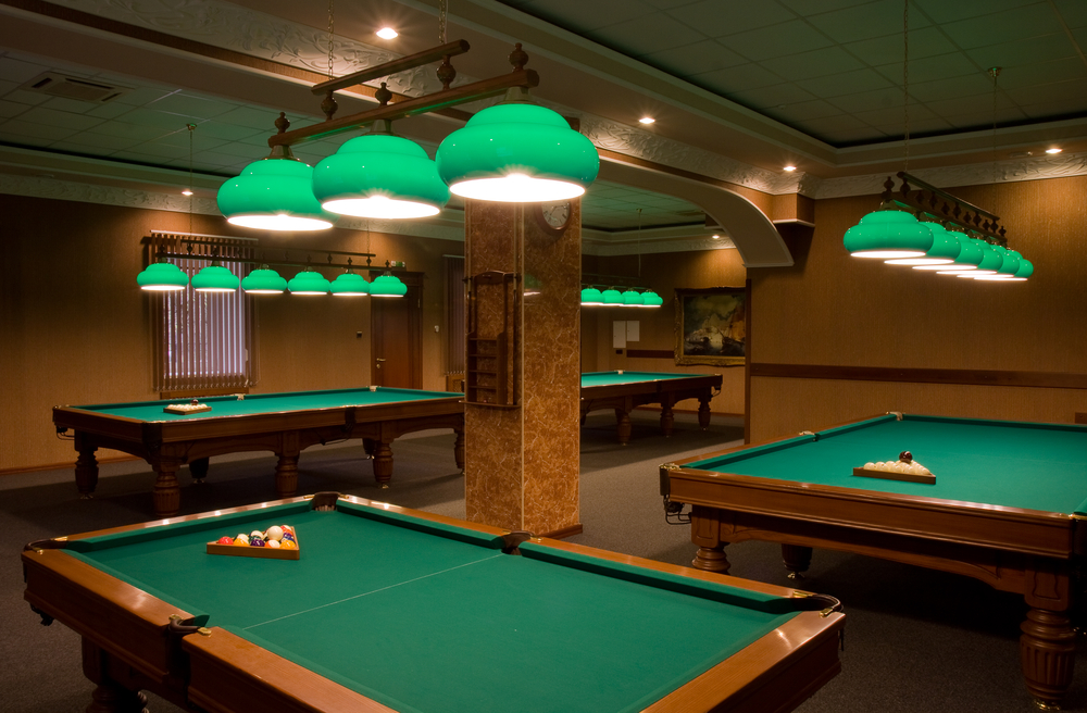 Empty billiard hall