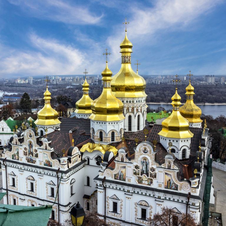 Kyiv-Pechersk Lavra drone view