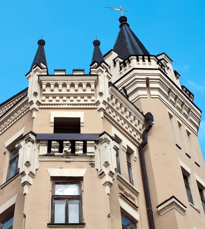 Close up of Castle of Richard the Lion-Heart