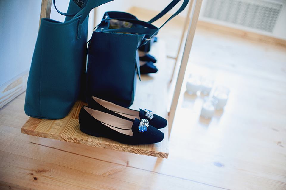 Kachorovska dark blue bag and shoes