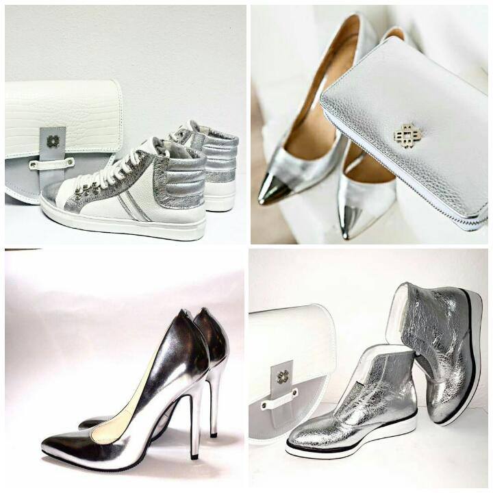 Solo silver shoes and bag