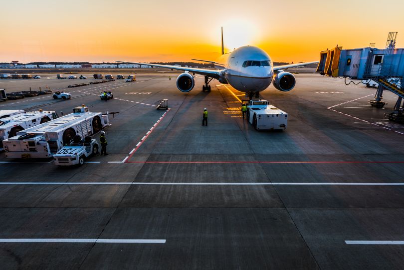 airplanes at the airport