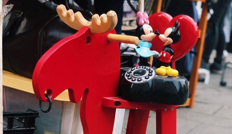 toy cartoon characters on toy moose