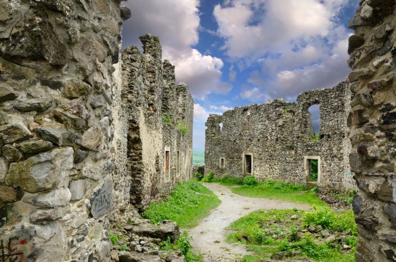 walls of medieval castle