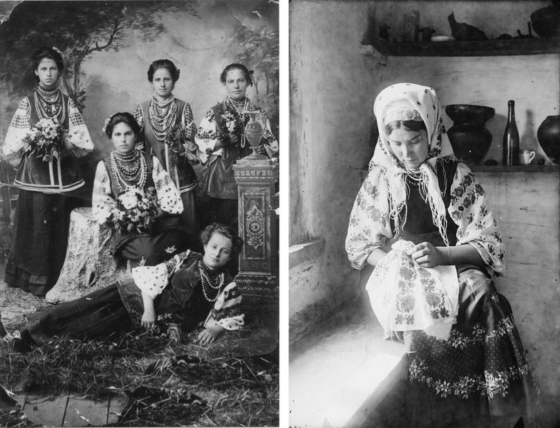 Ukrainian girls in traditional vyshyvanka