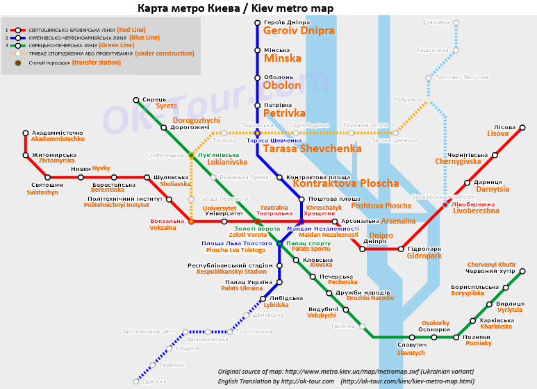 Kyiv metro map